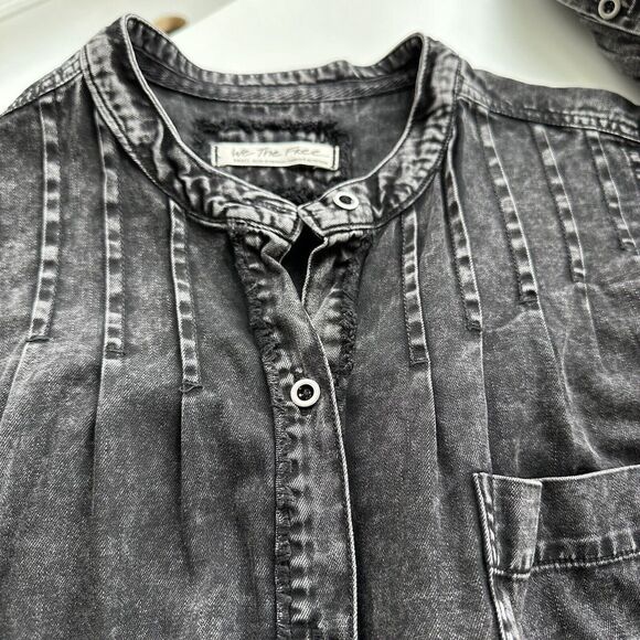 Free People Charcoal Jean Jacket - Picture 12 of 16